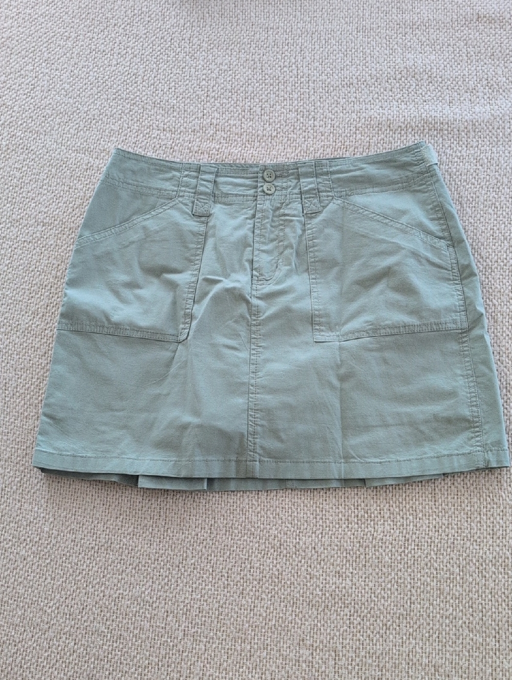 Gloria Vanderbilt Skorts 6 Sage Green Mini Pockets Pleat Sports Utility Casual